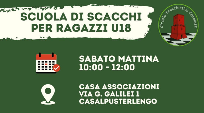 Scuola di Scacchi Under 18 – 2026/2027 Scuola di Scacchi Under 18 – 2026/2027